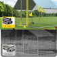 1.26'' Large Metal Chicken Coop Run Walk in, Chicken Runs for Yard with Cover, Chicken Pens Outdoor, Spire Roofed Outside Dog Kennel with Roof (9.8’Lx13.1’Wx6.4’H)