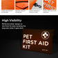Dog First Aid Kit - Pet Emergency Kit - Water Resistant High Visibility Reflective First Aid Pouch Dog Camping Essentials for Hiking, Backpacking, Sports, Hunting