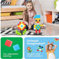 PicassoTiles 60pc Magnetic Puzzle Cube Building Set 1 Inch 3D Blocks STEM Construction Toy for Toddlers Kids Boys Girls Age 3+ Montessori Learning Travel Sensory Gift with Educational Idea Book PMC60