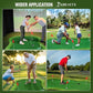 Thickened Realistic Golf Putting Green, 5 x 10ft Professional Golf Practice Training Mat for Indoor Outdoor, 3 Holes, Long Challenging Game Green Mat for Children with Training Aid Put Cup