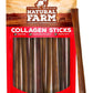 Natural Farm Odor-Free Collagen Chews, (12-Inch, 12-Pack), Long Lasting Bully Sticks & Rawhide Alternative Dog Treats, 95% Collagen, High Protein Best Dental Dog Treats – Medium & Large Dogs