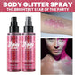 Pink Body Glitter Spray & Glitter Hairspray - Long-Lasting, Ultra-Shiny, Quick-Dry, Waterproof, Non-Clog Nozzle Design for Parties, Dances, Festivals, and Special Events