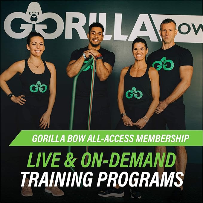 Gorilla Bow Original Portable Home Gym Resistance Bands and Bar System for Travel, Fitness, Weightlifting and Exercise Kit, Full Body Workout Equipment Set