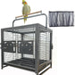 Portable Durable Heavy Duty Travel Veterinary Bird Parrot Carrier Cage Feeding Bowl Play Wooden Stand Perch with Handle Prevent Beaks Out