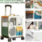 Cat Carrier with Wheels, Soft Rolling Pets Carrier Collapsible on Wheel Pet Handbag Cats Backpack, Dog Carriers up to 25 LBs Removable Cat Bag for Small Dogs Medium Cats Outing(NOT for TSA)