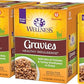 Wellness Healthly Indulgence Gravy Adult Wet Cat Food, Natural, Protein-Rich, Grain Free, 3 Ounce Pouch, 24 Pack, (Chicken & Turkey)
