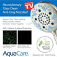 AquaCare High Pressure 10 Spray Mode Filtered Showerhead - Handheld Shower Head Filters Chlorine to Heal Dry Skin, Revive Hair - Dual Power Wash Cleans Tub, Tile, Pets - Hard Water Softener, Nickel