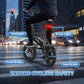 Winado Electric Bike for Adults, 14" Folding Electric Bicycle 450W Motor with Dual Disc Brakes, Max Range 25Miles(Pedal-Assist) & Speed 15.5MPH, Foldable Commuter City Ebike for Adults/Teens