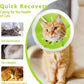 Soft Adjustable Cat Cone Collar, Comfortable Recovery Collar for Cats After Surgery (Kiwifruit, Medium)