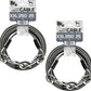 BV Dog Tie Out Cable 25 Feet - Heavy Duty Dog Lead Up to 250 Pounds - Reflective & Rust-Free with Quick Release Swivel Clips & 360° Rotating Clasp - Tangle-Free Dogs Runner for Yard (Grey, Pair)