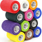 OK TAPE Self Adherent Cohesive Bandages Wrap - 12Packs, 3" x 5 Yards, Non-Woven Self Adhesive Bandage Wrap for Thumb, Finger, Wrist, Ankle, Vet Wrap Bandages Tape (Mixed Colors)