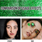 Brzeaf Waterproof Green Body Glitter Stick, Chunky Glitter for Face/Body/Hair/Eyes/Lip, Singer Concert Music Halloween Rave Festival, Glitter Stick Makeup & Face Glitter Gel for Women Men 0.56 OZ