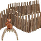 Hamster Toys, Flexible Hamster Wooden Bridge, 11.8In Hamster Fence, Hamster Cage Decor and Platforms, Hamster Cage Accessories(11.8In)
