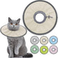 Lightweight Cat Cone Collar Soft, Soft Comfortable Cat Recovery Collar After Surgery, Elizabethan E Collar for Cats, Cone for Cats to Stop Licking (Khaki, Medium)