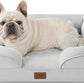 Bedsure Orthopedic Dog Bed for Medium Dogs - Waterproof Dog Sofa Beds Medium, Supportive Foam Pet Couch Bed with Removable Washable Cover, Waterproof Lining and Nonskid Bottom, Light Grey