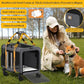 PAWZIDEA Expandable Pet Carrier with Wheels, 24x16x16in Large Cat Carrier for 2 Cats, Soft-Sided Dog Carriers for Small Medium Dog, Collapsible Rolling Travel Bag w/Telescopic Handle, Shoulder Straps