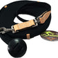 35' Flat Cotton Web Lunge Line with Bolt Snap & Rubber Stop - by Southwestern Equine (35', Black)