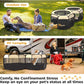 EighteenTek 2-in-1 Pop Up Cat Playpen, Assembly-Free Dog Puppy Pet Playpen, Indoor Outdoor Cats Enclosed, Cat Tent House Crate Cage, Portable & Foldable Playpen for Kittens(No Divider, Unified Space)