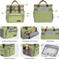 Maelstrom Lunch Bag Women,23L Insulated Lunch Box For Men Women,Expandable Double Deck Lunch Cooler Bag,Lightweight Leakproof Lunch Tote Bag With Side Tissue Pocket,Green