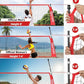 Volleyball Net, 12FT Training Set with 3-Level Adjustable Height (8'/7.4'/6.6'), Freestanding Portable Practice Net for Backyard, Serving & Spiking Drills, with Carry Bag for Outdoor & Indoor
