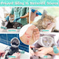 Hillban Cat Muzzle for Grooming with 4 Silicone Boots Breathable Transparent Face Guard Silicone Cat Claw Covers Anti Scratch Booties to Prevent Scratching Biting Bathing Trimming(Medium)
