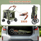 Medium Dog Stroller, Dual Entry One-Touch Folding,Small and Medium Pet Stroller,360° Rotating Front Wheels,70 lbs Weight Capacity for Outdoor Travel and Elderly Dogs - Green