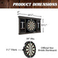 Barrington Dartboard Multiple Styles Pre-Assembled Wood Dartboard Cabinet Collection with 18” Bristle Dartboard & Steel Tip Dart Set, Perfect for Cricket Games