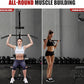 LAT All-in-one Machine with High and Low Pulley Station, LAT PullDown and LAT Row Cable Machine, LAT Tower with Adjustable Leg Support for Home Gym Total Body Training