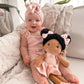 Soft Baby Doll Toys (16''), My First Baby Rag Doll for 1 Year-Old Girl Birthday Gift, Christmas Plush Toys Gift for Toddler Kids Infants-Sweetheart(Double Buns Tanned)
