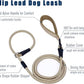 Slip Lead Dog Leash，Strong Nylon Rope Leash and Padded Handle,No Pull Outdoor Walking Training Lead for Small Medium Large Dogs(Light Military Tan, 1/2"×6ft)