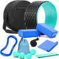 Yoga Wheel Set, Wheel Foam Roller with Back Cracker Roller for Pain Relief & Deep Tissue Massage and Stretching 500lbs Capacity, Trigger Point Therapy Massage Ball, Yoga Blocks 2 Pack with Strap