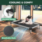 FXW TitanNest Chew-Proof Elevated Dog Bed, Raised Cot for Indoor/Outdoor/Camping Use, Durable & Waterproof Cooling Pet Bed for Small Dogs, 35.0" L x 22.0" W x 4.5" H, Black