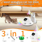 Cat Laser Toy,3-in-1Interactive Cat Toys Automatic Cat Toy with 360° Random Laser & Interactive Feather - 5 Laser PatternsUSB Rechargeable Motion Activated Moving - Fun Toys for Indoor Cats & Kittens