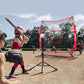 6x6ft Baseball & Softball Net for Hitting,Pitching and Batting, Throwing,Baseball net with Sturdy Bow Frame,Battting Tee,Strike Zone, Middle Size,Suitable for Kids!