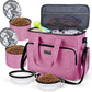 BAGLHER Dog Travel Bag, Pet Travel Bag (ALL Pet Travel Supplies), With 2 Pet Food Containers and 2 Collapsible Silicone Bowls; Essential Kits for Pet Travel Pink