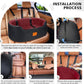 Dog Car Seat for Medium Dogs Up to 50 lbs, Pet Booster Seat for Cars SUVs and Trucks, Travel Dog Bed with Safety Strap, Thick Cushion, Non-Slip Base, Washable and Portable(Black/Red