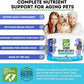ONLY NATURAL PET Senior Brain Wellness Dog Chews - Small, Medium & Large Breeds, Toothless & Geriatric Dogs, Soft Chicken & Bacon Flavor Snacks, Baked Treats - 60 Count