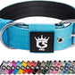 TSPRO Tactical Dog Collar 1.5 Inch Wide Thick Dog Collars with Heavy Duty Metal Buckle, Durable, Strong, Adjustable for Medium to Large Dogs (Blue M)