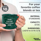 DISCOUNT PROMOS Custom Ceramic Campfire Coffee Mugs 13 oz. Set of 10, Personalized Bulk Pack - Perfect for Tea, Espresso, Cappuccino, Hot Cocoa - Green