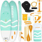 Inflatable Paddle Board for Adults with Accessories Included, Oar, Fins, Pump. Stand Up Paddleboard Great Stability and Resistance. 10’ x 33" x 5.9", Maximum Load 286 lb