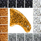 zetpo 80 pcs Cat Claw Covers | Cat Nail Caps | with Adhesives and Applicators (S, Black, White, Silver Glitter, 24k Gold Glitter)
