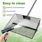 12inch Large Chicken Poop Scooper，2 Widths of Slots Litter Sifting Shovel （23 to 66"），Chicken Coop Litter Scoop with Stainless Steel Handle, 4 in 1 Multifunctional Heavy Duty Chicken Coop Accessories