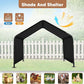 Dog Shade Shelter Outdoor 4'x4'x3' Tent for Large Medium Dogs, Outside Sun Rain Canopy Pet House for Cats Pigs Livestock with Waterproof Roof Ground Nails,Black