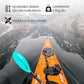 Adjustable Kayak Paddle with Carbon Shaft and PP Blade Available in 220-230/220-240/230-250cm Floating Lightweight Kayak Oars with Original Pattern