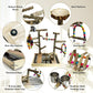 Tfwadmx Bird Playground Natural Wood Bird Play Stands Parrot Perch Stand with Removable Tray Climb Ladders Swing Chewing Toys for Lovebirds Cockatiels Budgies