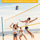 Magicorange Volleyball, 6 Pack Official Size 5 Volleyballs- PU Leather Indoor Outdoor Soft Touch Recreational Volleyballs for Beach Play, Game,Gym,Training -Includes Ball Pump