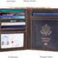 Polare Luxury RFID Blocking Leather Passport Holder Travel Wallet For Men and Women (Dark Brown with AirTag Slot)