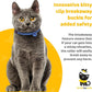 BirdsBeSafe® Break Away Cat Collar with Bell, Reflective Thread for Night Visibility, Comfortable Elastic Stretch Cat Collar to Protect Cat from Getting Stuck in The Garden.