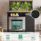 40 Gallon Aquarium Stand With Charging Station, Farmhouse Fish Tank Stand, Reptile Tank Stand Terrarium Stand with Drawer and Cabinet Storage, Sturdy Heavy Duty 41.9"×18.3" Tabletop - Black