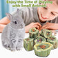 Fhiny Rabbit Chew Toys Natural Baked Papaya Wood Bunny Molar Treats Contain Alfalfa Grass Apple Carrot and Purple Sweet Potato Filling for Hamsters Guinea Pigs Chinchillas Teeth Grinding(0.44 lb)